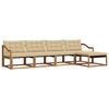 vidaXL Ensemble de canap&eacute;s d'ext&eacute;rieur 5 pc Naturel et Beige