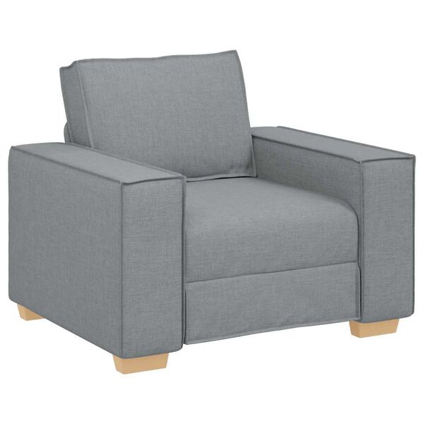 vidaXL Canap&eacute; Fauteuil Gris Clair 100x78x84 cm Tissu