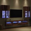 vidaXL Ensemble de meuble TV mural avec &eacute;clairage LED 7 pcs