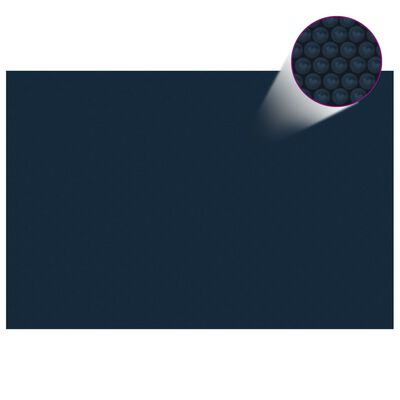 vidaXL Film solaire de piscine flottant PE 300x200 cm Noir et bleu