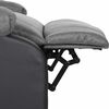 vidaXL Fauteuil de massage Gris clair Similicuir et tissu