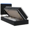 vidaXL Lit de rangement LED avec matelas Noir 100 x 200 cm Velours