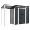 vidaXL Abri de jardin avec toit prolong&eacute; anthracite 277x107x181 cm
