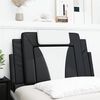 vidaXL Coussin de t&ecirc;te de lit Viana noir et blanc 90 cm similicuir