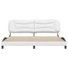 vidaXL Cadre de lit sans matelas Hvar blanc 200x200 cm similicuir