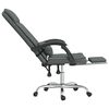 vidaXL Fauteuil de massage inclinable de bureau Gris foncé Tissu
