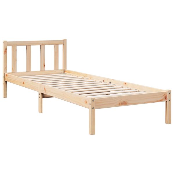 vidaXL Cadre de lit extra long sans matelas 80x210 cm bois massif pin