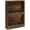 vidaXL Armoire &agrave; chaussures Ch&ecirc;ne fum&eacute; 59x17x81 cm Bois d'ing&eacute;nierie
