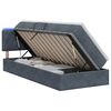 vidaXL Lit de rangement LED avec matelas Gris fonc&eacute; 90 x 200 cm