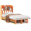 vidaXL Lit biblioth&egrave;que sans matelas cire marron 100x200 cm pin massif
