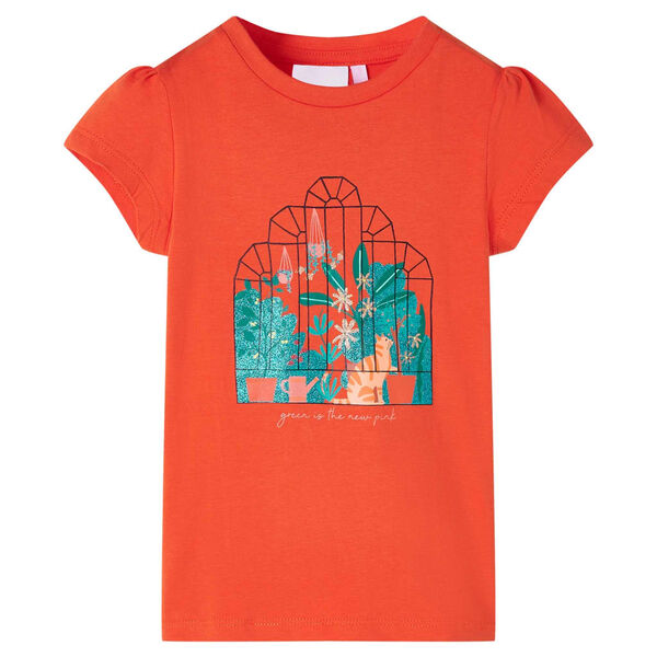 T-shirt pour enfants orange foncé 104