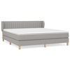 vidaXL Sommier &agrave; lattes de lit avec matelas Gris clair 180x200cm Tissu