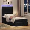 vidaXL Lit ottoman avec matelas et LED noir 80x200cm tissu