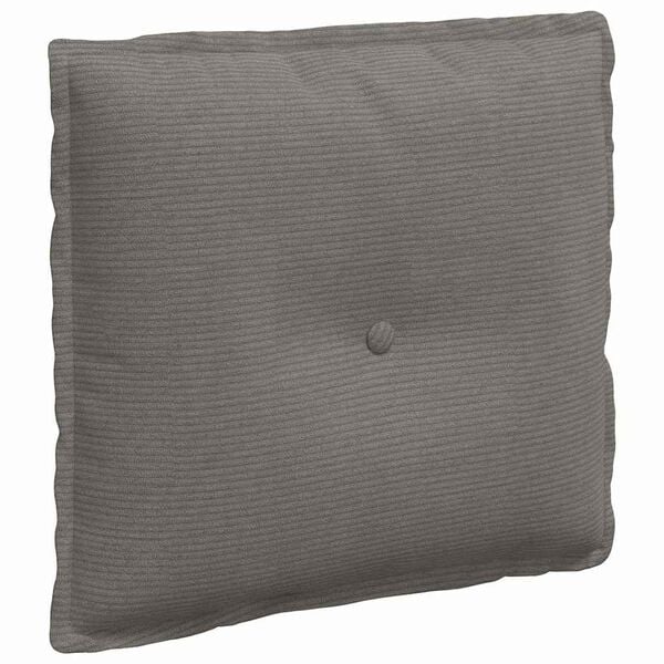 vidaXL Coussin de Dos Gris clair 50 x 45 cm Tissu en velours côtelé