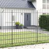 vidaXL Cl&ocirc;ture de jardin 7 pcs Gris 170 x 225 cm
