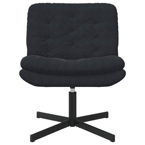 vidaXL Fauteuil relaxant pivotant Noir 63 x 75 x 76 cm Velours