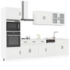 vidaXL Ensemble de 7 meubles de cuisine "Lucca" en bois d'ing&eacute;nierie blanc brillant