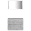 vidaXL Ensemble de meubles de salle de bain 2 pcs gris b&eacute;ton