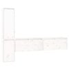 vidaXL Meubles TV 4 pcs Blanc Bois massif de pin