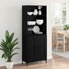 vidaXL Haut Armoire Ch&ecirc;ne noir 69,5 x 34 x 180 cm Bois d'ing&eacute;nierie