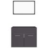 vidaXL Ensemble de meubles de salle de bain 2 pcs Gris