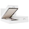 vidaXL Cadre de lit ottoman et matelas blanc pur 200x200cm similicuir