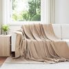 vidaXL Couvertures &agrave; jeter 6 pcs Camel 240 x 220 cm Toison