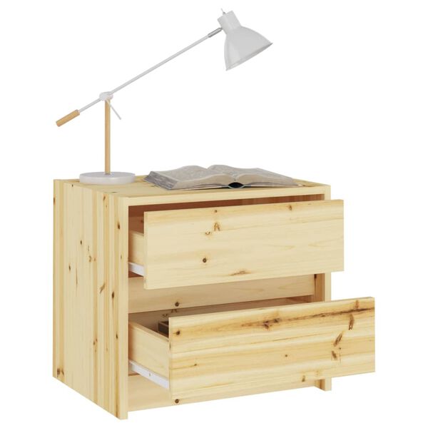 vidaXL Table de chevet 40x30,5x35,5 cm Bois de sapin solide