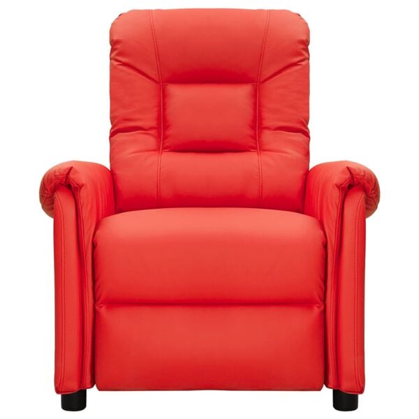 vidaXL Fauteuil de massage Rouge Similicuir