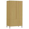 vidaXL Garde-robe avec pieds en m&eacute;tal Marron 90x55x172,5 cm Bois OSLO