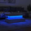vidaXL Table basse avec lumi&egrave;res LED gris b&eacute;ton 90x50x40 cm