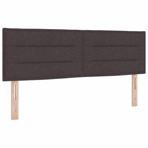 vidaXL T&ecirc;te de lit Autre avec t&ecirc;te de lit Marron fonc&eacute; 140 cm tissu