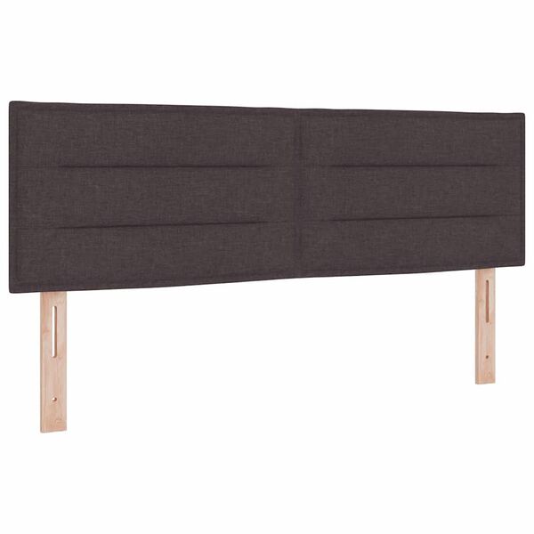 vidaXL T&ecirc;te de lit Marron fonc&eacute; 144 cm tissu