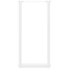 vidaXL Pieds de table console en U, 2 pi&egrave;ces, blanc, 38 x (72-73) cm, acier