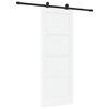 vidaXL Porte coulissante Blanc et Noir 78 x 202 cm Pin massif