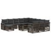 vidaXL Ensemble de canap&eacute; de jardin 13 pc Gris et Gris fonc&eacute;