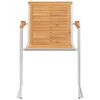 vidaXL Chaises de jardin avec coussins lot de 2 Teck solide et acier