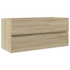 vidaXL Armoire de lavabo de salle de bain ch&ecirc;ne sonoma 100x38,5x45 cm