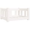 vidaXL Lit pour chien blanc 55,5x45,5x28 cm bois de pin solide