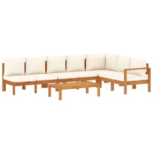 vidaXL Salon de jardin avec coussins 5 pcs Bois d'acacia solide