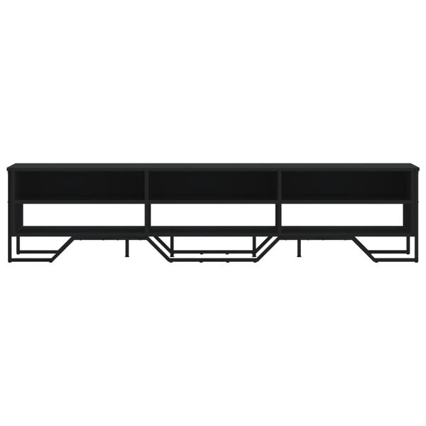 vidaXL Meuble TV noir 180x34x41 cm bois d'ing&eacute;nierie