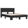 vidaXL Cadre de lit sans matelas noir 140x190 cm