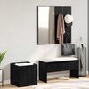 vidaXL Ensemble de meubles d'entrée 5 pcs Chêne noir et argent