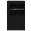 vidaXL Buffet LED 2 pcs Ch&ecirc;ne noir 41 x 37 x 67 cm Bois d'ing&eacute;nierie