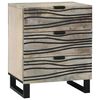 vidaXL Table de chevet Blanc 50 x 33 x 62 cm Bois d'ing&eacute;nierie