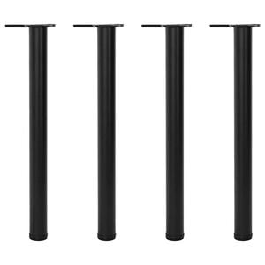 vidaXL 4 pieds de table r&eacute;glables en hauteur 710 mm Noir