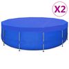 vidaXL Couvertures de piscine 2 pcs PE Ronde 540 cm 90 g/m&sup2;