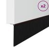 vidaXL Brosses de porte adh&eacute;sives 2 pcs Marron 100 cm