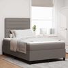 vidaXL Lit &agrave; ressorts avec matelas Taupe 120 x 190 cm tissu