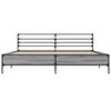 vidaXL Cadre de lit sans matelas sonoma gris 200x200 cm